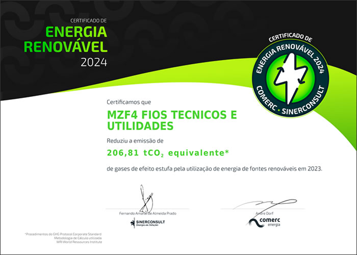 Certificado De Energia Renov Vel Mzf